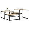 vidaXL Salongbord sonoma eik 87,5x87,5x40 cm konstruert tre