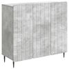 vidaXL Serviesskap Betonggr&aring; 89 x 34,5 x 82 cm Konstruert tre