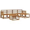 vidaXL Utend&oslash;rs sofa-sett 6 pcs Naturlig Solid akasietre
