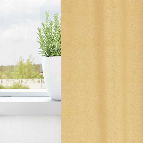 vidaXL M&oslash;rkleggende Gardiner med Ringer 2 pcs Beige 225 x 140 cm