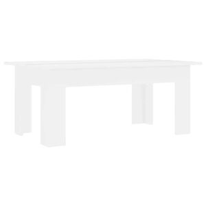 vidaXL Salongbord hvit 100x60x42 cm konstruert tre