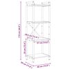 vidaXL Bokhylle Sonoma eik 40 x 30 x 85 cm Konstruert tre
