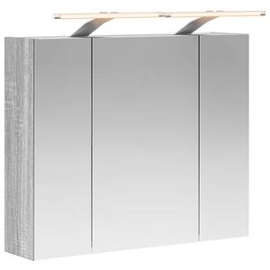 vidaXL Baderomsspeilskap Gr&aring; Sonoma 60 x 14,5 x 50 cm Konstruert tre