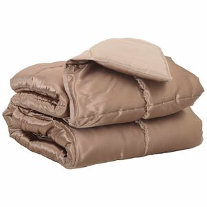 vidaXL Full &aring;r dyne Gull 200 x 140 cm Sateng og mikrofiber