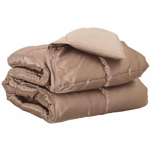 vidaXL Full &aring;r dyne Gull 200 x 140 cm Sateng og mikrofiber