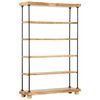 vidaXL Bokhylle med 5 etasjer 120x35x180 heltre mango og stål