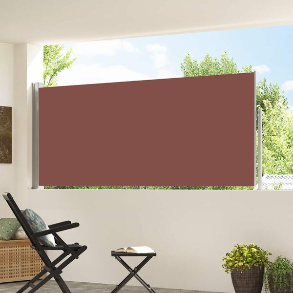 vidaXL Uttrekkbar sidemarkise 120 x 300 cm brun