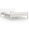 vidaXL Sengeramme hvit heltre 150x200 cm King Size