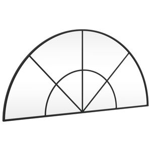 vidaXL Veggspeil svart 100x50 cm buet jern