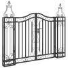 vidaXL Hageport svart 121x8x100 cm smijern