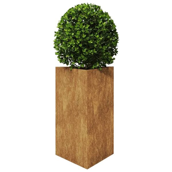 vidaXL hageplanter 2 stk trekantede 50x43x75 cm oksidert st&aring;l