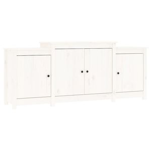 vidaXL Skjenk hvit 164x37x68 cm heltre furu