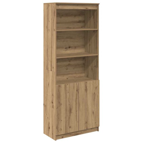 vidaXL Highboard artisan eik 70x35x180 cm konstruert tre
