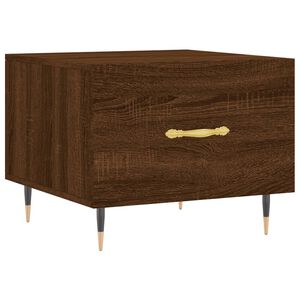 vidaXL Salongbord brun eik 50x50x40 cm konstruert tre
