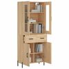 vidaXL Highboard sonoma eik 69,5x34x180 cm konstruert tre