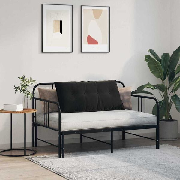 vidaXL Bakputen Svart 100 x 50 cm Corduroy stoff