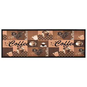 vidaXL Vaskbart kj&oslash;kkenteppe Coffee brun 45x150 cm