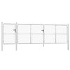 vidaXL Hageport av netting s&oslash;lvfarget 500x125 cm galvanisert st&aring;l