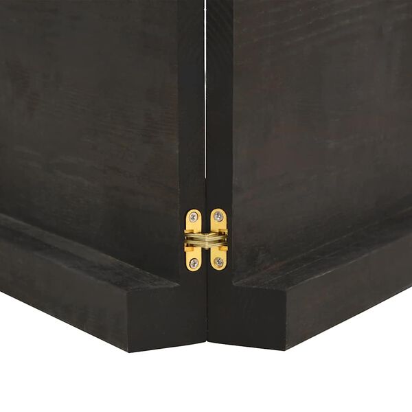 vidaXL Vegghylle m&oslash;rkebrun 200x50x(2-6) cm behandlet heltre eik
