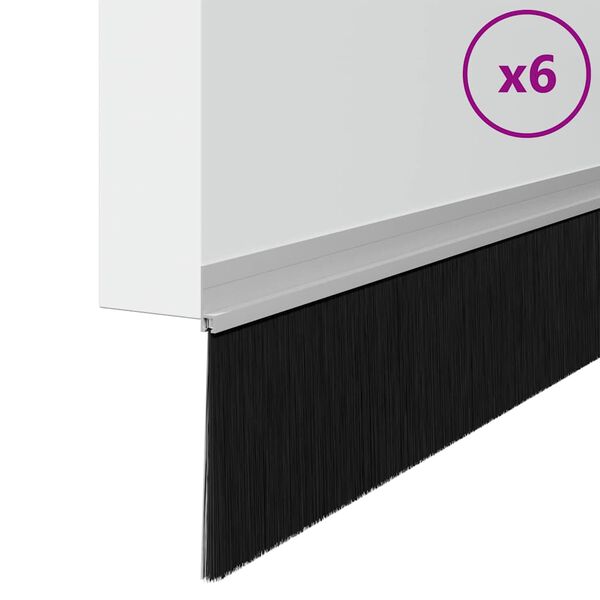 vidaXL Selvh&auml;ftende d&oslash;rb&oslash;rstetninger 6 pcs s&oslash;lv 100 cm