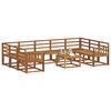 vidaXL Utend&oslash;rs sofa-sett 10 pcs Naturlig Solid akasietre