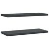 vidaXL Vegghyller 2 stk 75x30 cm svart rustfritt st&aring;l