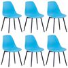 vidaXL Spisestoler 6 stk blå PP