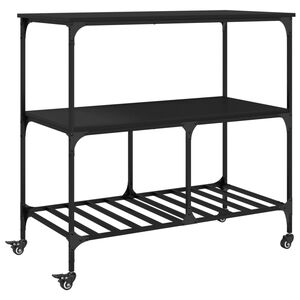 vidaXL Kj&oslash;kkentralle svart 100x50x95 cm konstruert tre