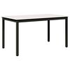 vidaXL Spisebord Hvit 140 x 80 x 75 cm Massiv furu