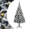 vidaXL Kunstig juletre Hvit 180 cm PVC og St&aring;l og Plast