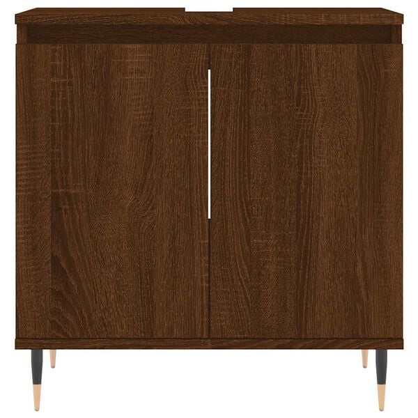 vidaXL Baderomsskap brun eik 58x33x60 cm konstruert tre