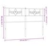 vidaXL Utskiftbar sengegavl i metall hvit 120 cm