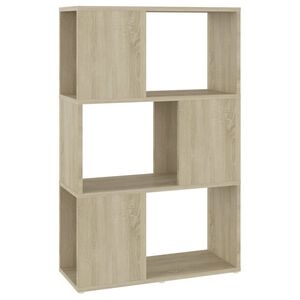 vidaXL Bokhylle/romdeler sonoma eik 60x24x94 cm konstruert tre