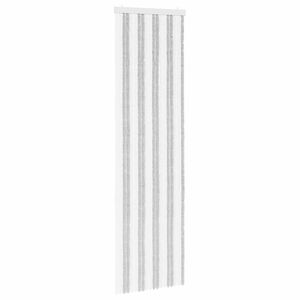 vidaXL Insektgardin Chenille Lys Gr&aring; og Hvit 56 x 200 cm 100% PP