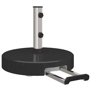 vidaXL Parasollfot Svart &Oslash; 45 x 37.5 cm Granitt
