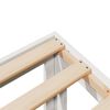vidaXL Familiesengeramme uten madrass hvit 270x200 cm heltre furu