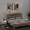 vidaXL Nattbord med LED 2 stk hvit 60x35x40 cm