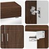 vidaXL Baderomsinnredningssett med skuff TULUM Brun Eik Konstruert tre