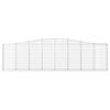 vidaXL Gabionkurver buede 4 stk 400x30x100/120 cm galvanisert jern