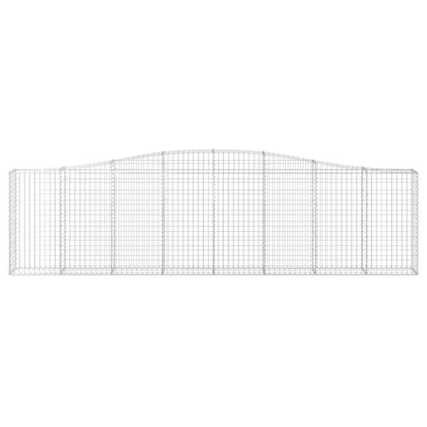 vidaXL Gabionkurver buede 4 stk 400x30x100/120 cm galvanisert jern