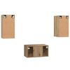 vidaXL TV-benksett 3 pcs artisan eik 60 x 30 x 30 cm Konstruert tre