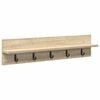vidaXL Vegghengt kleshenger Veggmontert Sonoma eik 80 x 10,5 x 18 cm