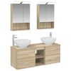 vidaXL Baderomsinnredningssett 5 pcs Sonoma eik