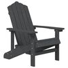 vidaXL Adirondack hagestoler 2 stk HDPE antrasitt