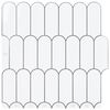 vidaXL Fj&aelig;rflis 10 pcs Hvit gr&aring; 30 x 30 cm Polyuretan og PET