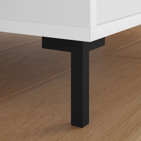 vidaXL St&aring;ende f&oslash;tter 2 pcs Svart 57 x 57 x 100 mm Jern