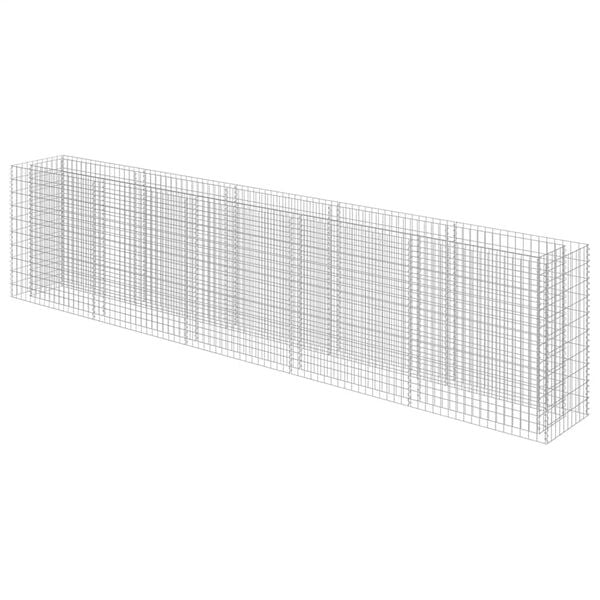 vidaXL Gabion h&oslash;ybed galvanisert st&aring;l 450x50x100 cm