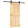 vidaXL Skyved&oslash;r Naturlig og svart 95 x 210 cm Massiv Furu Tre
