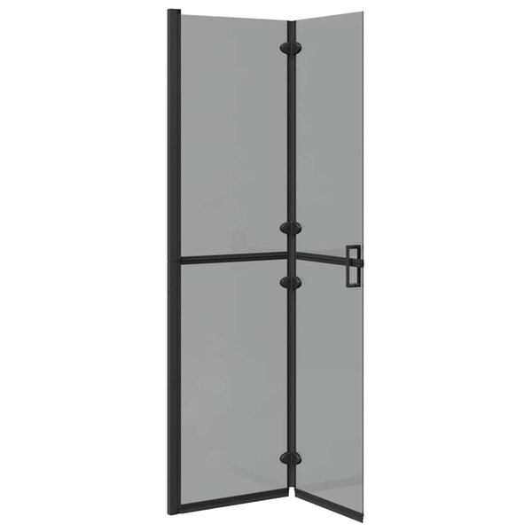 vidaXL Walk-In dusjvegg Svart 90 x 6.5 x 190 cm
