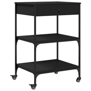 vidaXL Kj&oslash;kkentralle svart 60x48x89,5 cm konstruert tre